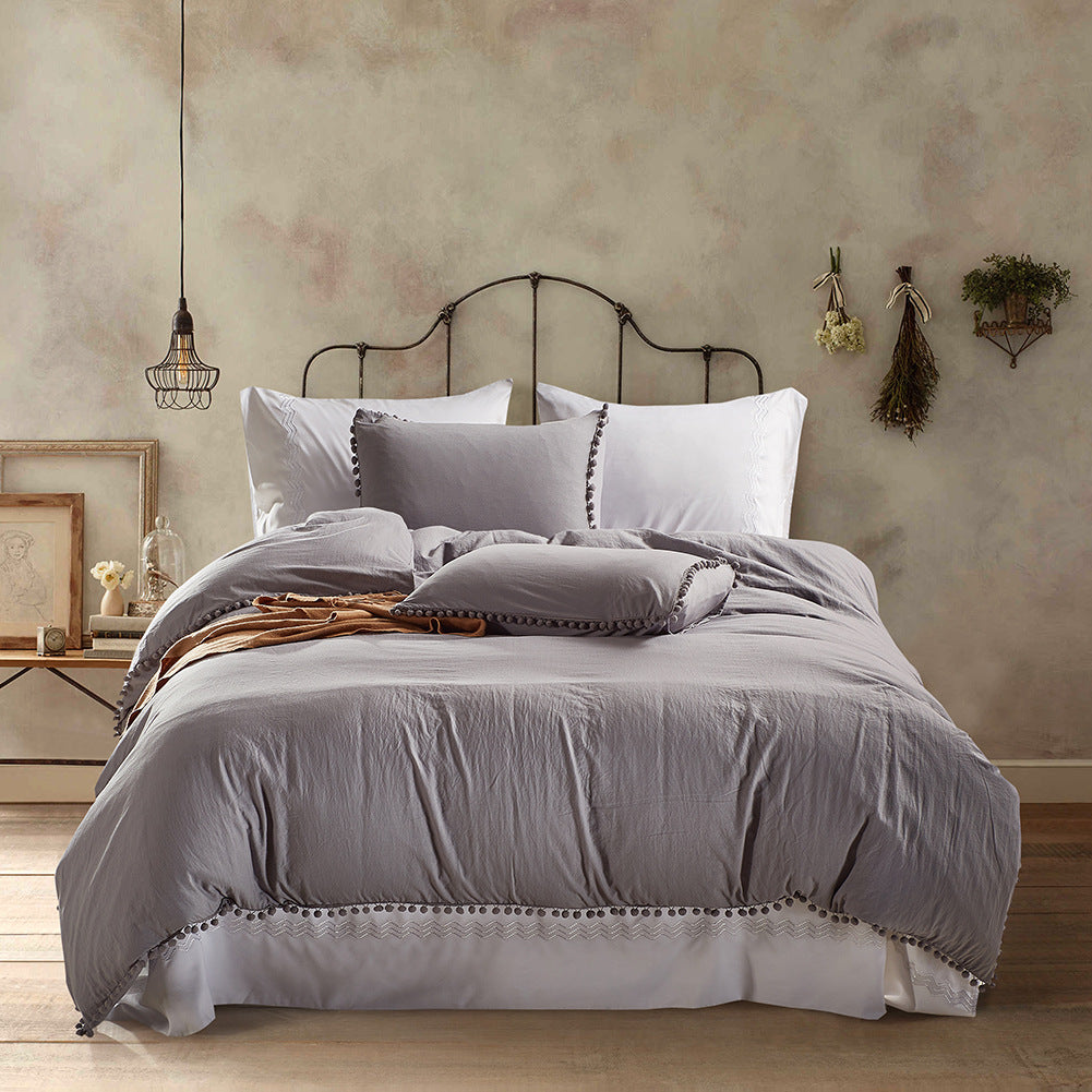 Polyester Duvet Cover Set - Reactive Dye & Sanded Finish