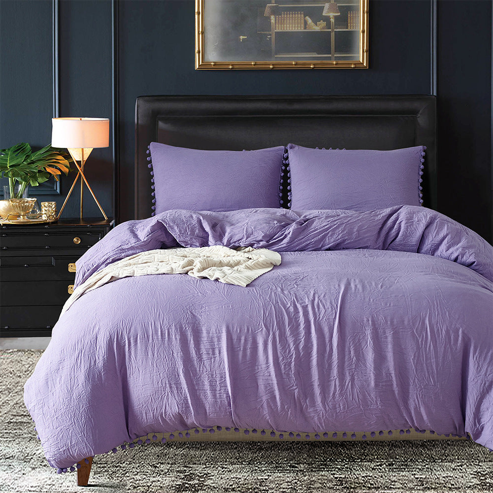 Polyester Duvet Cover Set - Reactive Dye & Sanded Finish