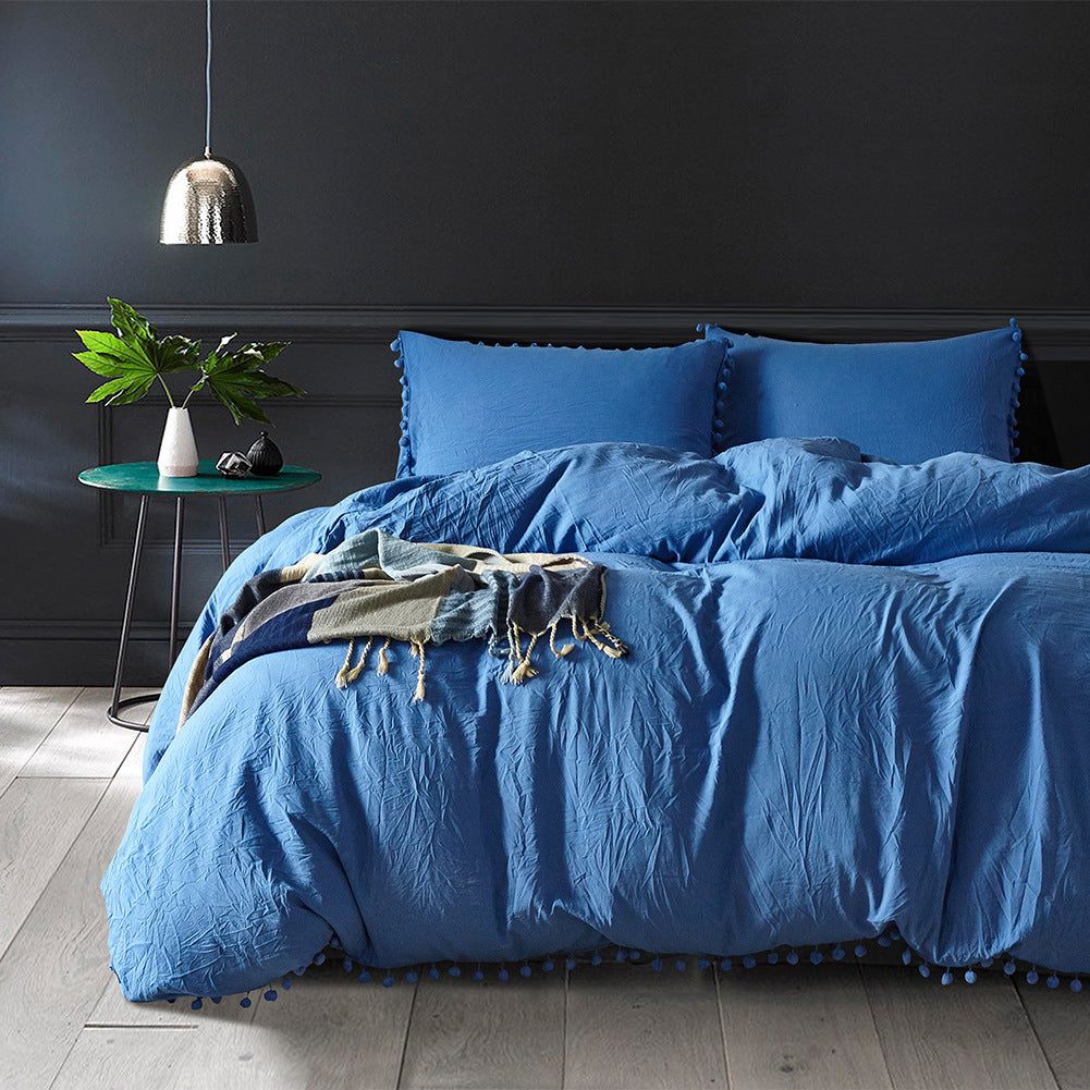 Polyester Duvet Cover Set - Reactive Dye & Sanded Finish