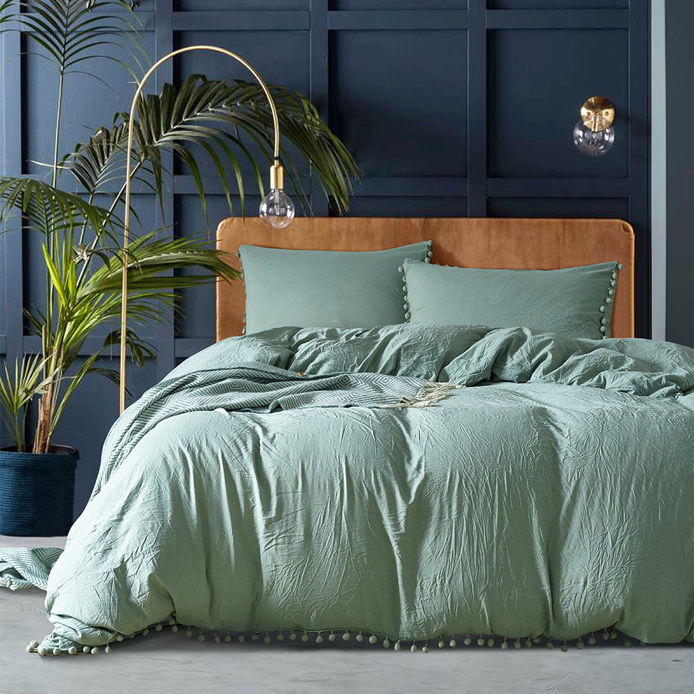 Polyester Duvet Cover Set - Reactive Dye & Sanded Finish