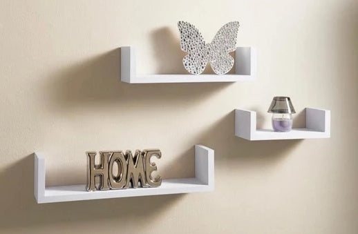 3-Piece Wood U-Shelf Set