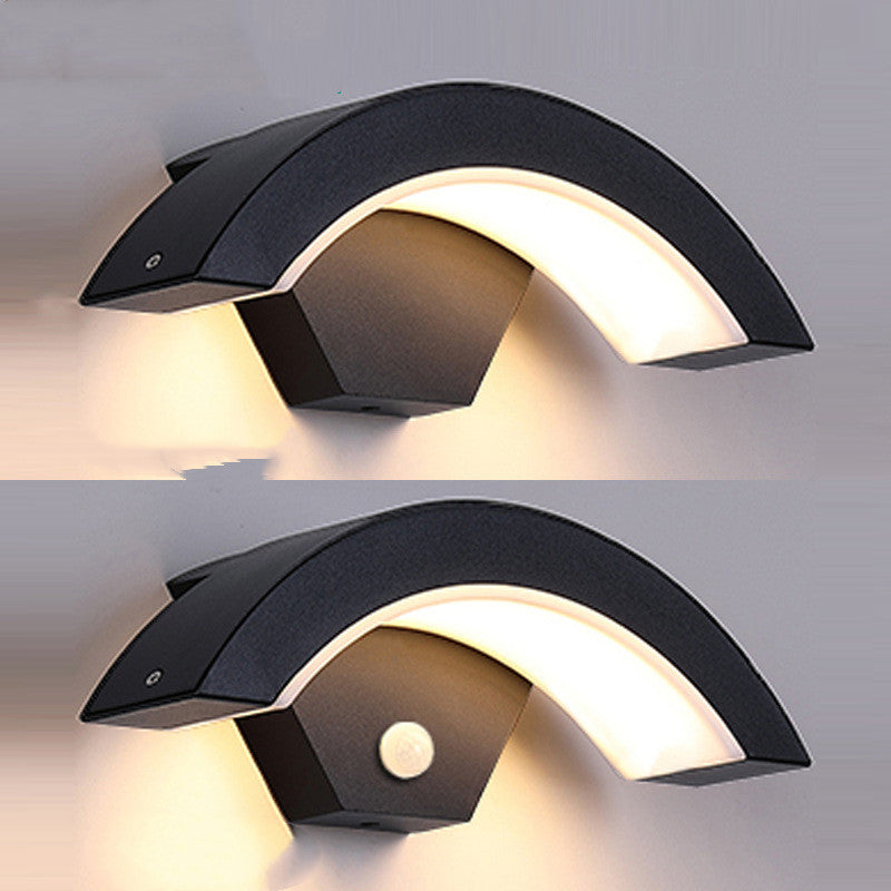 Curved Moon Induction Wall Light