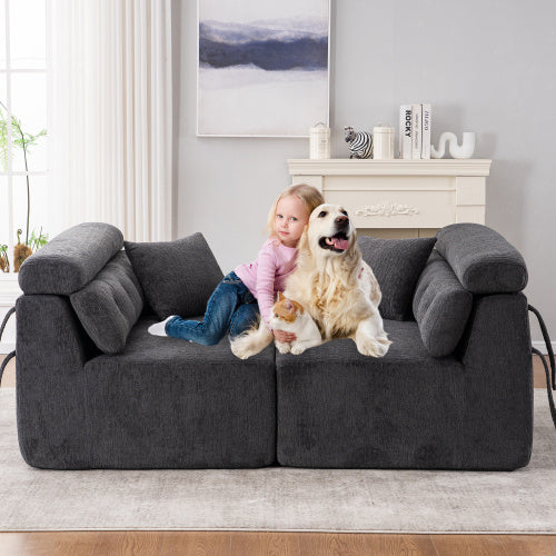 4-seater combined Sofa With 2 Pillows