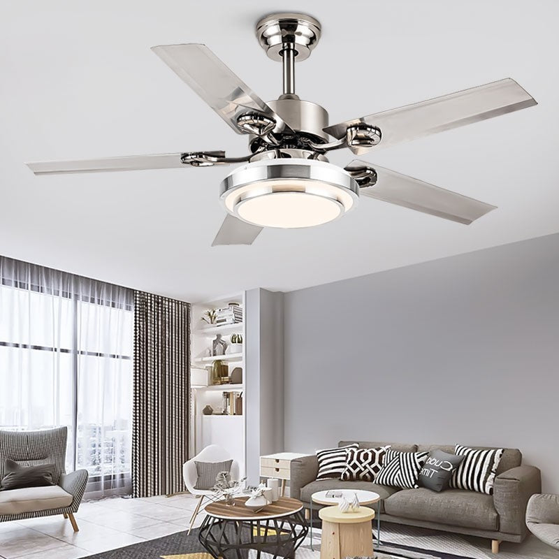Stylish Home Fan with Built-In Light