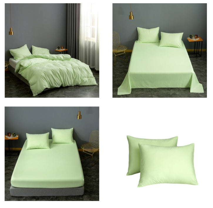 Bedding Brushed Solid Color Quilt Cover