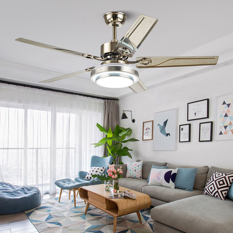 Stylish Home Fan with Built-In Light